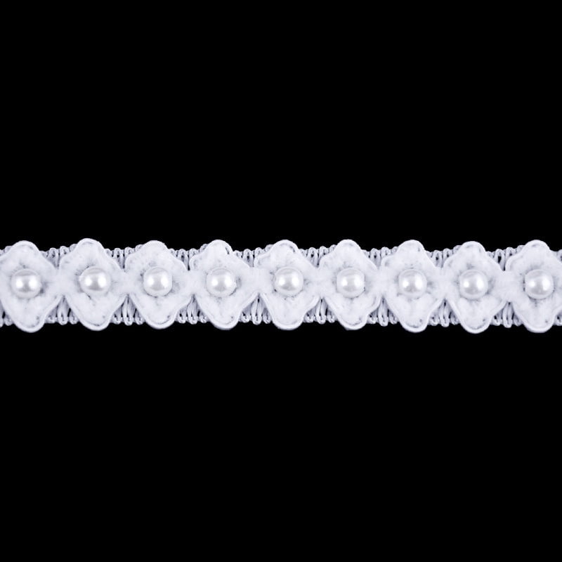 Belagio Enterprises - Venice Lace Trim with Pearl - 1/2" Width (10 Yard Roll) - BPV-303