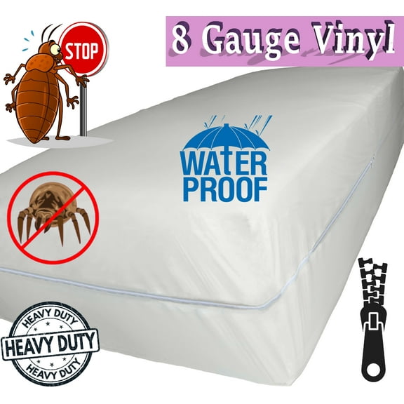 Venice® Superior Heavy Vinyl Zippered Mattress Cover 100% Water & Bed-Bug Proof Full