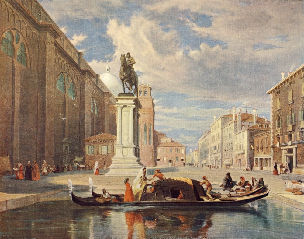 Venice The Colleoni Monument 1845 Canvas Art - James Holland (18 x 24)