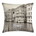 thumbnail image 1 of Venice Throw Pillow Cushion Cover, Old Photo of Venice Italian City Vintage Filter Effect and Lettering History Memory, Decorative Square Accent Pillow Case, 18 X 18 Inches, Eggshell, by Ambesonne, 1 of 2