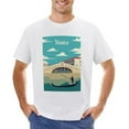 thumbnail image 1 of Venice Vintage T-shirt Mens Cotton Classic Crewneck Short Sleeve Tees Unisex White 5XL, 1 of 2