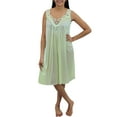 thumbnail image 1 of Venice Womens' Silky Looking Embroidered Nightgown 06 Large Pistachio, 1 of 5