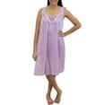 thumbnail image 1 of Venice Womens' Silky Looking Embroidered Nightgown 06 X-Large Lavender, 1 of 5