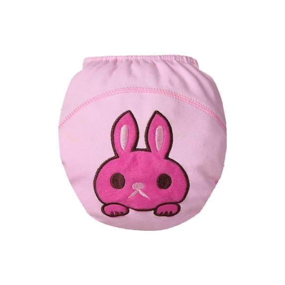 Venjoe Baby Absorbent Potty Training Panties Reusable Underwear Washable Cotton Diaper Cover Briefs Pink Rabbit 100
