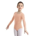 thumbnail image 1 of Venjoe Girls Long Sleeve Leotard Kids Bodysuit for Dance Gymnastics Costume 3-12 Years Apricot 6, 1 of 7