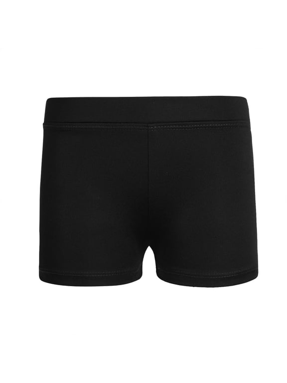 Kids Girls Dance Shorts Gymnastics Shorts for Tumbling Volleyball Cheer Ballet Spandex Biker Black 6