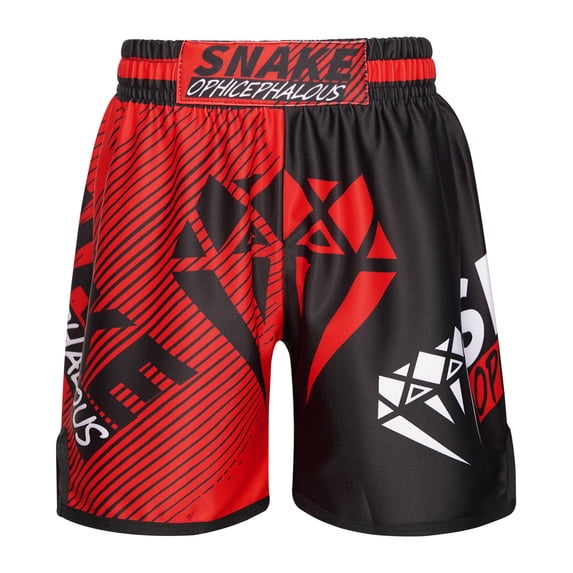 Venjoe Muay Thai Shorts Kids Boys MMA Martial Arts Bottom Boxing Trunks Gym Workout Training Type C M/160