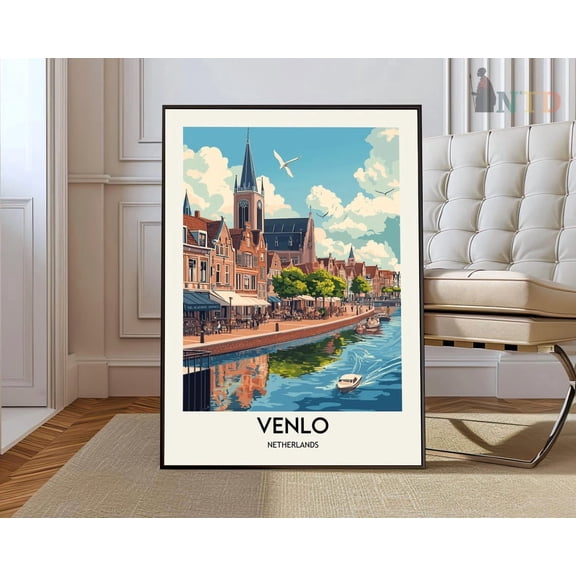 Venlo Dutch City Poster, Netherlands Map Wall Art