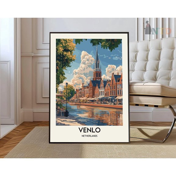 Venlo Netherlands Poster, Dutch City Travel Wall Art