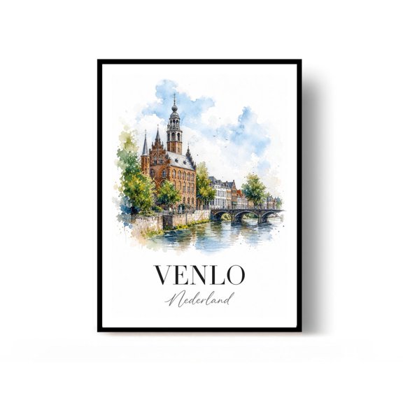 Venlo Netherlands Travel Print Wall Decor