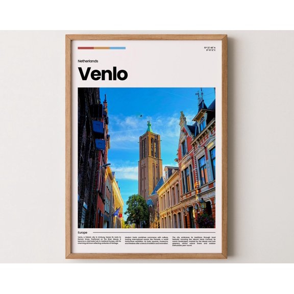 Venlo Poster, Venlo Print, Venlo Photo, Venlo Art, Netherlands Poster, Netherlands Print, Travel Poster Gift, 12x18 UNFRAMED