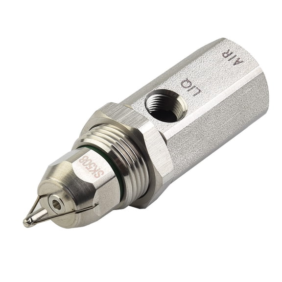 Venlox 1 Pc Mist Air Atomizing Spray Nozzle 30/60/80 Injection Angle Ultrasonic Nozzle Air Atomizer Nozzle Dry Fog Dust Removal Nozzle 80 Angle
