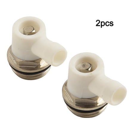 Venlox 2Pcs 1/2inch Radiator Vent Valve Radiator Vent Valve with Swivel Nose Nickel Plated Brass Nickel Vent Rotatable Drain Outl