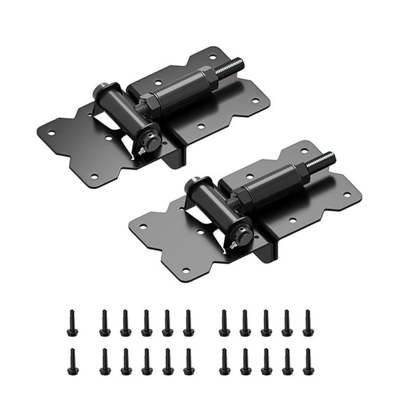 Venlox 2Pcs Self Closing Gate Hardware Hinges Heavy Duty for Wooden/Vinyl/Pvc Fences Adjustable Gate Hardware Kit with Screws 2Pack