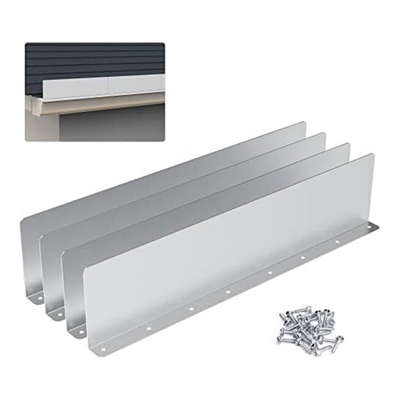 Venlox 4Pcs V-Shaped Gutter Diverter Roof Corner Water Deflector for Shingle Roofs Prevents Rain Drip And Protects Siding Drip Edge Flash