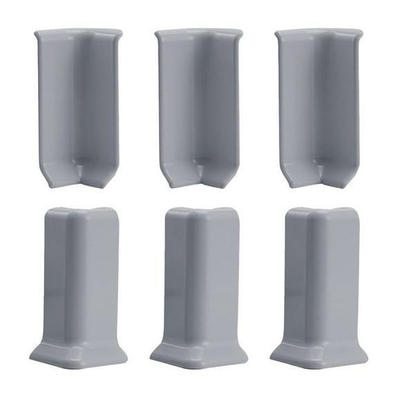Venlox Baseboard Corner Blocks for 10Cm Height Baseboard Wall Base Corner Trim Sealing Strips Accessories L Grey