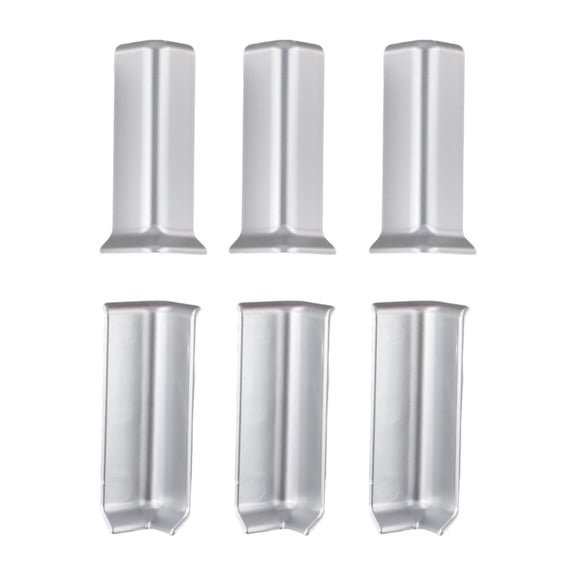 Venlox Baseboard Corner Blocks for 10Cm Height Baseboard Wall Base Corner Trim Sealing Strips Accessories L Silver