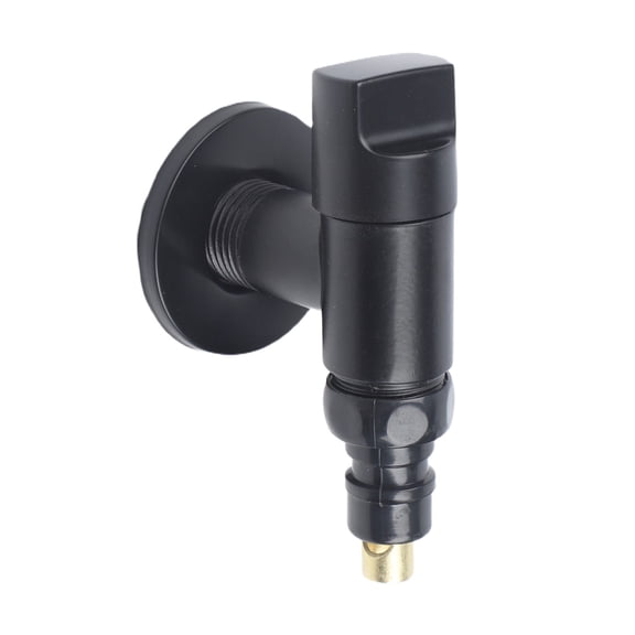 Venlox Quick Opening Angle Valve G12 Washing Machine Faucet Stainless Steel Automatic Water Stop Valve for Compact And Efficient Use Black
