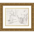 thumbnail image 1 of Venny Soldan-Brofeldt 18x14 Gold Ornate Wood Frame and Double Matted Museum Art Print Titled - Boy Looking Out of the Window, 1 of 4