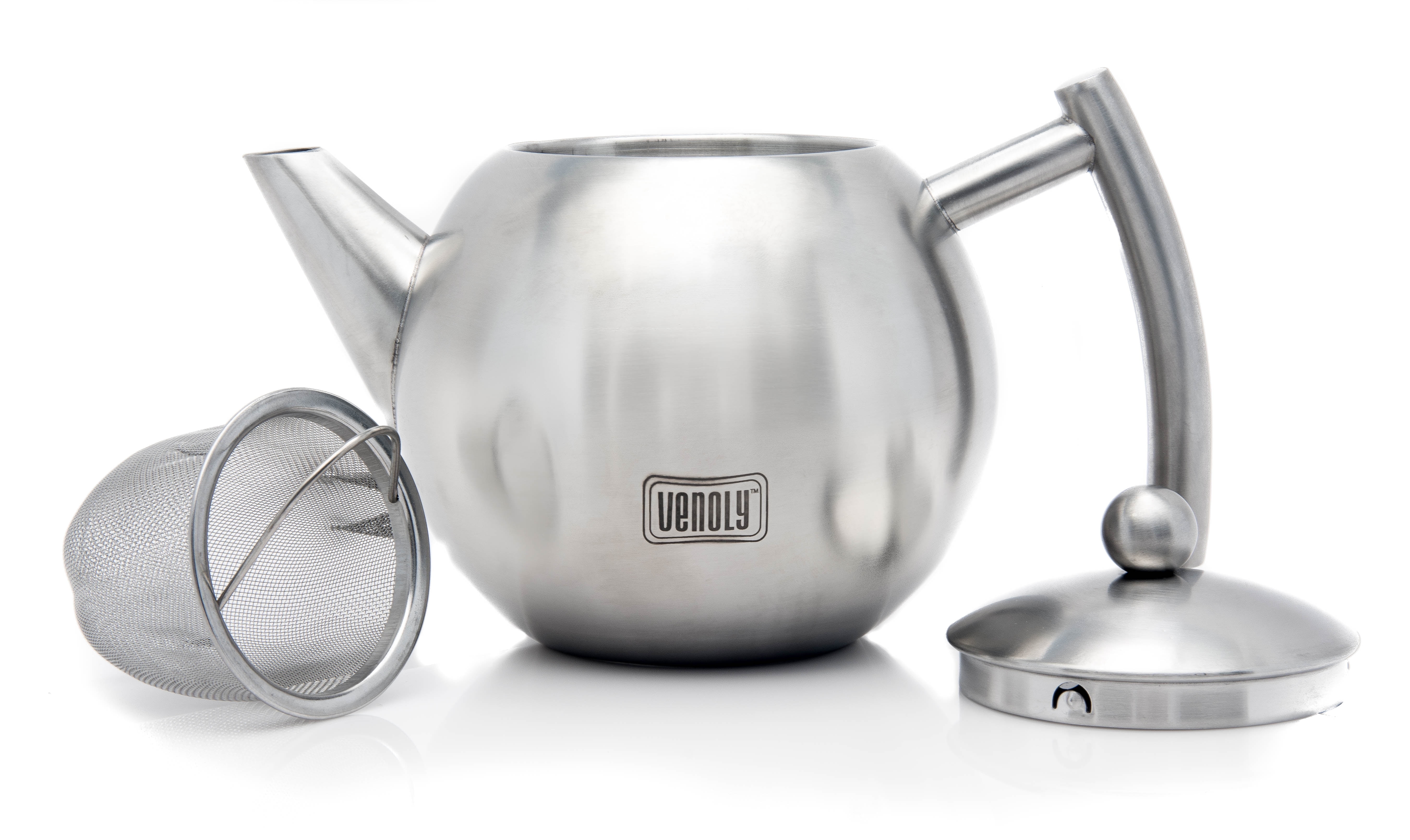 Venoly Stainless Steel 1.5L Tea Pot with Removable Infuser - Dishwasher ...