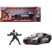 2008 Dodge Viper SRT10 Dark Gray with Venom Diecast Figurine Spider-Man Marvel Series 1 24 Diecast Model Car by Jada