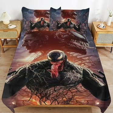 Venom 3-piece Bedding Set Twin Size,Kids Bedding Include Bed Duvet Cover and Pillowcases for Girls Boys Women Men