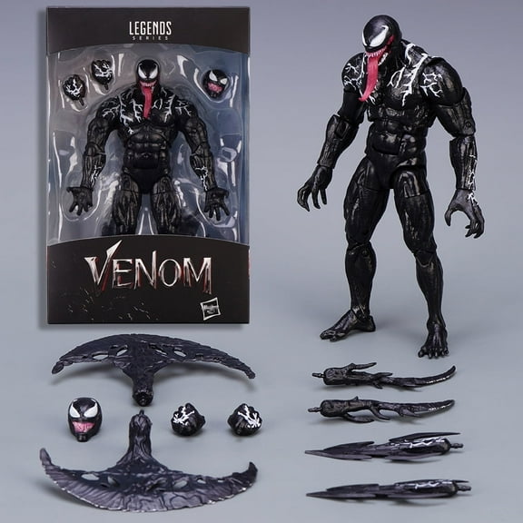 Venom Action Figure Model Full Body Movable Replacement Hand, Mask, Weapons Exquisite Gift Box