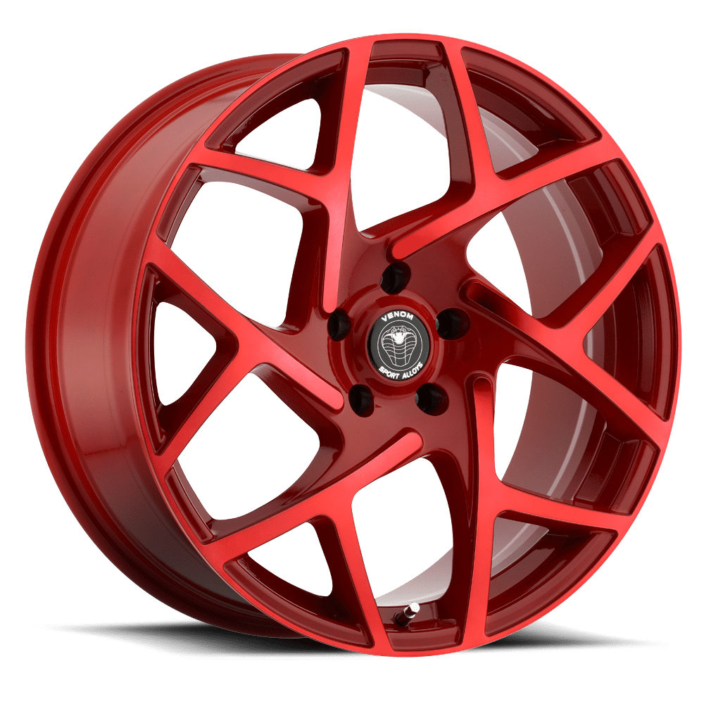 Venom Alloy Rims 17x8 Neon Red Wheels - Walmart.com