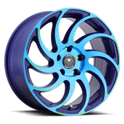Venom Alloy Rims VENOM32 17X8 5X114.3 +31 73.1 Neon Blue