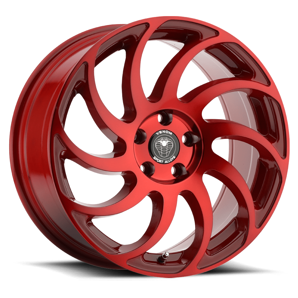 Venom Alloy Rims VENOM32 17X8 5X114.3 +31 73.1 Neon Red - Walmart.com