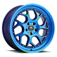 thumbnail image 1 of Venom Alloy Rims VENOM33 18X8.5 5X110 +30 73.1 Neon Blue, 1 of 1
