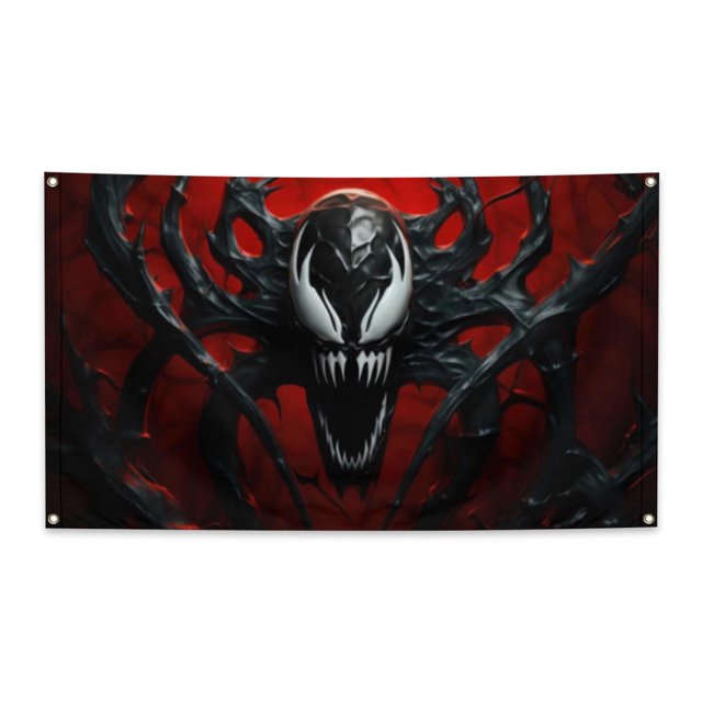 Venom Anime 3×4 ft Face Flag Vivid Color and Fade proof Canvas