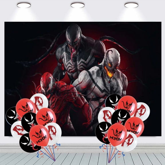Venom Backdrop Banner Balloons Party Decorations Supplies Taspestry Wall Decor Background Poster