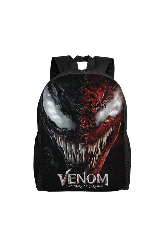 Venom Backpack Book Bags Casual Daypack For Travel Work Office