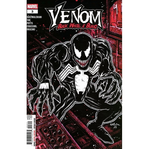 Venom: Black, White And Blood #3 VF ; Marvel Comic Book