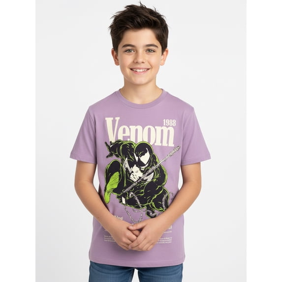 Venom, Boys' & Big Boys' Graphic T-Shirt, Magazine Cover, Sizes 4-18