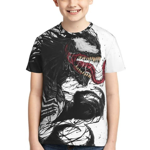 Venom Boys Girls T-Shirt 3d Print Graphic Short Sleeve Tee Shirt Tops For Kids Teens