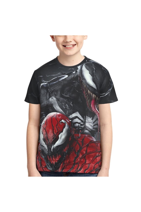 Venom Boys Girls T-Shirt 3d Print Graphic Short Sleeve Tee Shirt Tops For Kids Teens