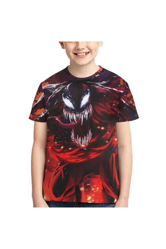 Venom Boys Girls T-Shirt 3d Print Graphic Short Sleeve Tee Shirt Tops For Kids Teens