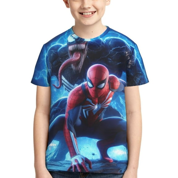 Venom Boys Girls T-Shirt 3d Print Graphic Short Sleeve Tee Shirt Tops For Kids Teens