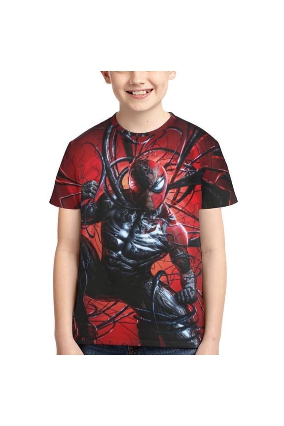 Venom Boys Girls T-Shirt 3d Print Graphic Short Sleeve Tee Shirt Tops For Kids Teens