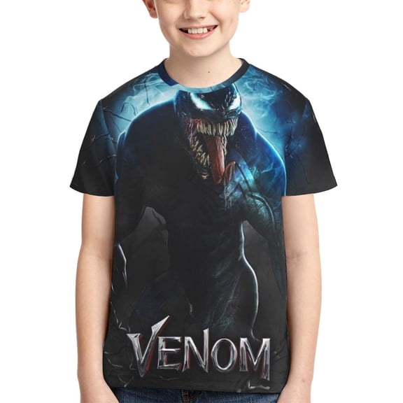 Venom Boys Girls T-Shirt 3d Print Graphic Short Sleeve Tee Shirt Tops For Kids Teens