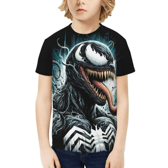 Venom Boys Girls Teens T Shirt Graphic Print Casual Short Sleeve Funny Top Tees Shirt for Youth Kids