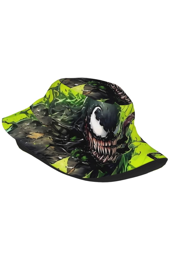 Venom Bucket Hat Beach Sun Hat For Women Men, Beach Caps Reversible Lightweight Outdoor Cap For Beach Travel Headwear