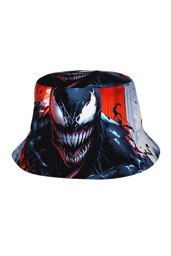 Venom Bucket Hat Beach Sun Hat For Women Men, Beach Caps Reversible Lightweight Outdoor Cap For Beach Travel Headwear