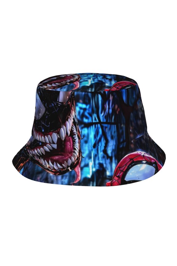 Venom Bucket Hat Beach Sun Hat For Women Men, Beach Caps Reversible Lightweight Outdoor Cap For Beach Travel Headwear
