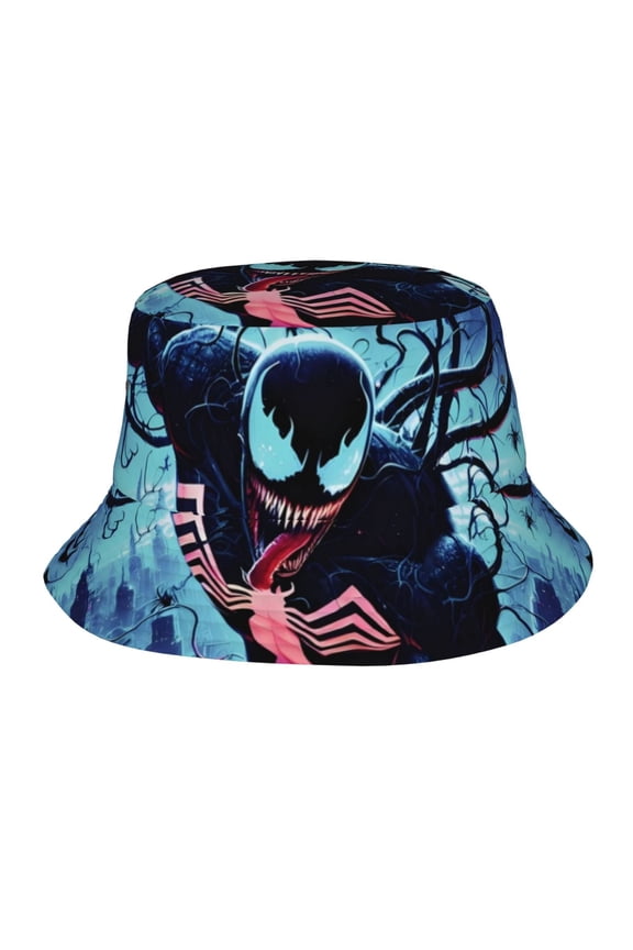 Venom Bucket Hat Beach Sun Hat For Women Men, Beach Caps Reversible Lightweight Outdoor Cap For Beach Travel Headwear