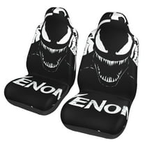 Venom Car Seat Covers 2 Pack Cartoon Print Front Seat Covers Interior Accessory Universal Vehicle Seat Protector Fit for Car Auto Truck Van SUV Sedan