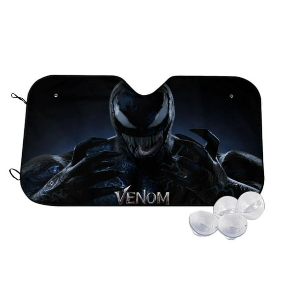 Venom Car Windshield Sun Shade, Foldable Sun Shade for Car Truck SUV Van Blocks UV Ray Sun Visor Protector Easy Setup Keeps Your Vehicle Cool
