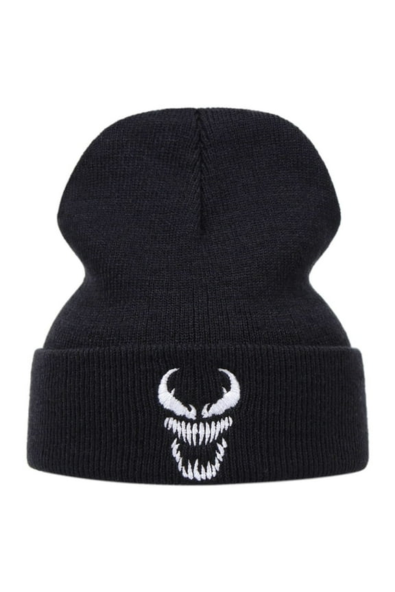 Venom Character Knitted Cuffed Beanie